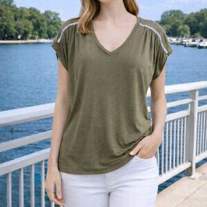 Palette Embellished Shoulder Tee